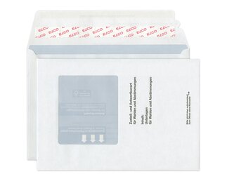 Enveloppe retour pour votations 245 x 170 mm fenêtre spéciale, fermeture adhésive à l’intérieur et rabat gommé à l’extérieur  Enveloppes