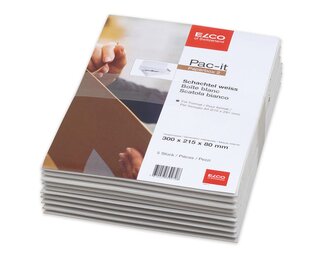 Boîtes pliantes (L), Paperbox, blanc, 126 g Emballage et expédition