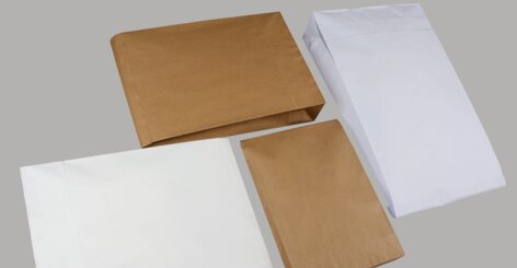 Darstellung verschiedener Papierversandbeutel