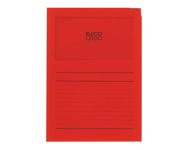 Ordo classico rouge intense, fenêtre: 180 x 100 mm, 120 g/m²  Ordo Chemises de classement, Organisation et pré­sentation, Ordo classico