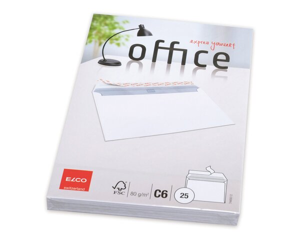 Enveloppe Office C6 sans fenêtre,  patte autocollante  Enveloppes pour im­primantes laser, Enveloppes, Enveloppes sans fenêtre, Marques d'­enveloppes Elco, Office