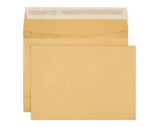 Enveloppe Kraft brun C4 sans fenêtre,  patte autocollante  Enveloppes