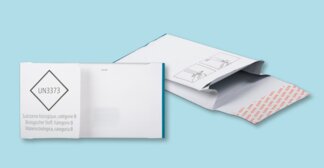 Darstellung der der Versandtaschen mit Seitenfalten als Beispiel Spezialanfertigung