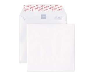 Enveloppe Premium quadratique sans fenêtre, patte autocollante  Enveloppes