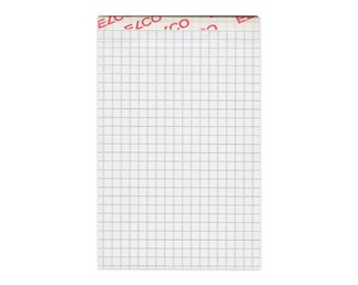 Bloc Office au format A7, quadrillé 4 mm, perforé, extra blanc, 100 feuilles  Blocs, carnets et papier à écrire