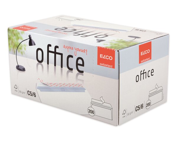 Couvert Office C5/6 ohne Fenster, Haftklebeverschluss  Couverts ohne Fenster, Couverts, Elco Couvert-Marken, Office