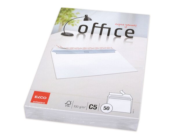 Enveloppe Office C5 sans fenêtre,  patte autocollante  Enveloppes pour im­primantes laser, Enveloppes, Enveloppes sans fenêtre, Marques d'­enveloppes Elco, Office