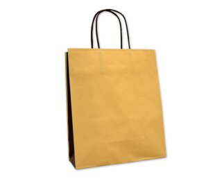 Papiertragetasche haselnuss Tragetaschen color, Papiertaschen & Boxen