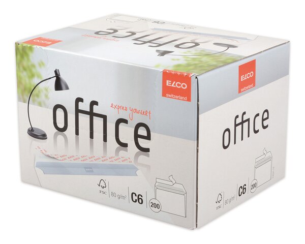 Couvert Office C6 ohne Fenster, Haftklebeverschluss  Couverts ohne Fenster, Couverts, Elco Couvert-Marken, Office