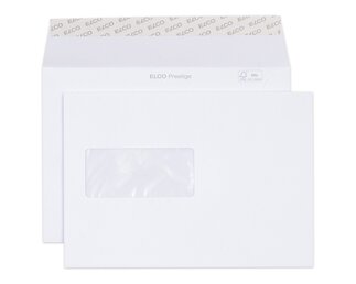 Enveloppe Prestige C5 fenêtre à gauche, patte autocollante  Enveloppes