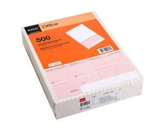 Roter Einzahlungsschein geboxt, 90 g/m², 500 Blatt Blöcke, Hefte & Papier