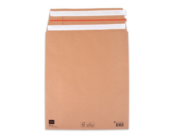 Sachet d'expédition en papier avec fond pointu, refermable, brun, 280x375x80 mm  Shop, Emballage et expédition, Sachets d'expédition